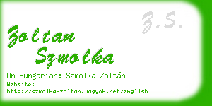 zoltan szmolka business card